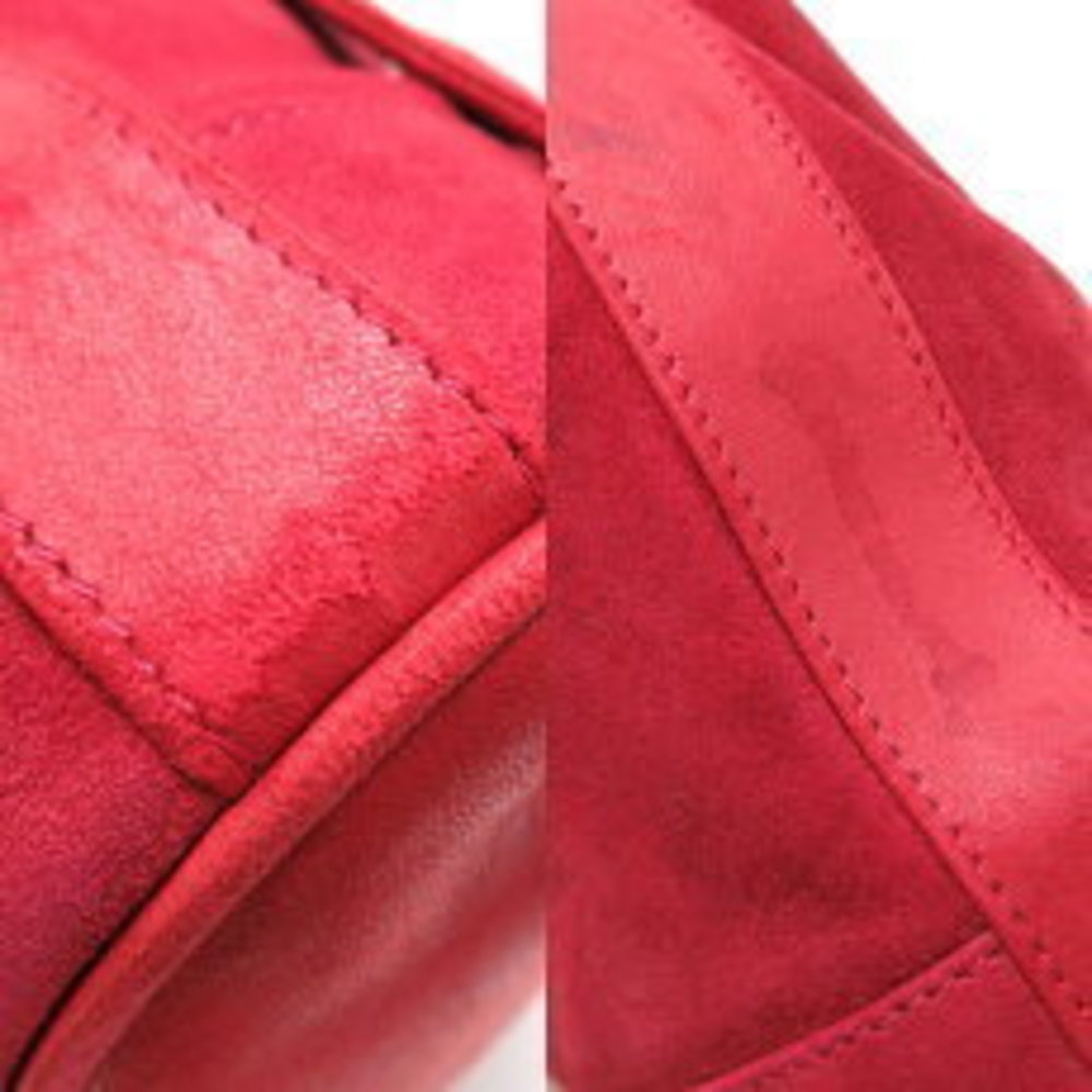 Gucci Horsebit Drawstring Bag Shoulder Bag Red Leather - Picture 9 of 9
